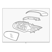 Genuine OE Kia Mirror Assembly - 87620 A8000