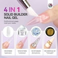 thumbnail image 3 of SAVILAND Solid Builder Nail Gel - 60g Large Capacity 3D Nail Gels Sculpting Gel for Art Non-Sticky Hand Carving Glue Extension with Sequins Chrome Powder DIY Salon Home, 3 of 9