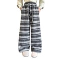 thumbnail image 1 of LIJCC Girls Aztec Ethnic Pants Drawstring Wide Leg Baggy Pants Knit Lounge Pants Tribal Strip Pant Wool Blend Baggy Sweatpants Soft Warm Fall Winter Lounge Pants, 1 of 9