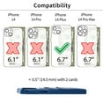 thumbnail image 2 of Dockem Card Case for iPhone 14 Plus with Built-in Metal Plate for Magnetic Mounting & 2 Pockets: Exec M2 (Navy), 2 of 11
