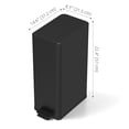 thumbnail image 3 of HOMCOM 5.3gal Garbage Bin, Kitchen Trash Can with Soft-close Lid, Black, 3 of 10