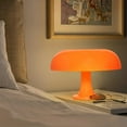 thumbnail image 3 of Lámpara de hongo naranja, lámpara de mesa minimalista retro vintage, lámpara de noche elegante y estética para mujeres, niños, regalos, etc. (bombilla incluida, alimentación por enchufe, 2700 K), 3 of 6