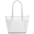 thumbnail image 3 of Michael Kors Women's Charlotte Large Saffiano Leather Top-Zip Tote Bag Optic White 35F0SCFT3L-085, 3 of 5