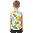 thumbnail image 3 of Ice Lemon Mint Leaves Vest Undershirt Tank Top Sleeveless Quick Dry 6Y, 3 of 7