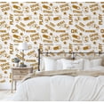 thumbnail image 5 of S4Sassy Peel & Stick Vinyl Wallpaper, Chic Game Console Print Wallpaper Contact Paper Waterproof- Mustard, 25"x60",Removable Wall Covering for Kids room wall decor, Playroom, 5 of 9