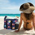 thumbnail image 6 of Large Hand-Held Storage Bag Kitchen Reusable Grocery Bags， Travel Tote Bags， Waterproof Tote，Laundry Bag，Beach Bag， Pool Bag Beautiful Fish Seamless, 6 of 8