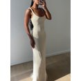 thumbnail image 6 of Gureui Women Knit Tank Dress Casual Summer Sleeveless U-Neck Party Long Dress for Cocktail Beach Club Streetwear, 6 of 8