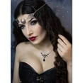 thumbnail image 2 of Doubnine Croissant de Lune Chaîne de Tête Pendentif Gothique Bandeau Rétro Accessoires pour Cheveux Robe de Mariage pour Femmes Mariée Femmes Filles, 2 of 3