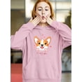 thumbnail image 2 of Cute Lovely Corgi Hoodie Women -Image by Shutterstock, Female Small, 2 of 4