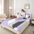 thumbnail image 4 of Castle Fairy Abstract Geometric 4Pcs Bed Sheets for Women Men,Black Grey Purple King Sheets,Vintage Aesthetic Super Cozy Sheet Set,Ultra Soft Home Decor, 4 of 7