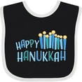 thumbnail image 3 of Inktastic Happy Hanukkah with Candles Boys or Girls Baby Bib, 3 of 4