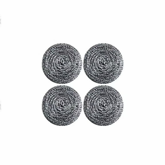 4 PCS Stainless Steel Sponges Scrubbers Cleaning Ball Utensil Scrubber Density Metal Scrubber Scouring Pads Ball for Pot Pan Dish Wash Cleaning for Removing Rust Dirty Cookware Cleaner (4 Packs)
