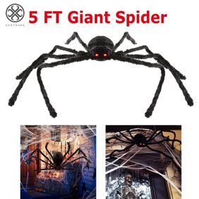 Halloween Hanging Decoration 4 9ft Giant Realistic Hairy Spider