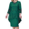 thumbnail image 2 of OSFVNOXV Plus Size Cocktail Dress for Women Lace Embroidered Formal Causal Wedding Guest Bride of the Mother Dress, 2 of 5