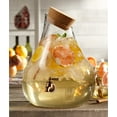 thumbnail image 2 of Style Setter, Clear, Teardrop Glass Beverage Dispenser with Spigot and Cork Lid, 2.5 Gallons, 2 of 7