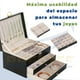 thumbnail image 4 of Caja Joyero, Alajero Grande de 3 Niveles Relicario Incluido Caja de Almacenamiento para Guardar Collares, Anillos, Aretes, Reloj, Pulseras, Organizador de Joyas Alhajero, Diseño Elegante, 4 of 9