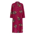 thumbnail image 4 of PVCS Chemise Habillée pour Femmes Jupe Longue Manches Longues Poche Automne Printemps Col Chemise, 4 of 9