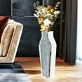 thumbnail image 4 of LUVODI Floor Vase Crushed Diamond Mirrored Vase 26.97inch Tall Crystal Silver Glass Decorative Mirror Vase for Home Decor, 4 of 12
