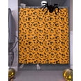 thumbnail image 3 of Halloween Pumpkin with Bats Orange Texture Background Shower Curtain Set ，Waterproof Fabric Shower Curtains Shower Curtains for Bathroom,Bathroom Decor 54x"78", 3 of 6
