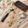 thumbnail image 4 of 6Pcs Ring Sizer Measuring Tools Including Ring Sizer Gauge Ring Mandrel Wood Polishing Stick and Jewelry Hammer Finger Sizing Measuring Kit for Ring Making and Repair, 4 of 5
