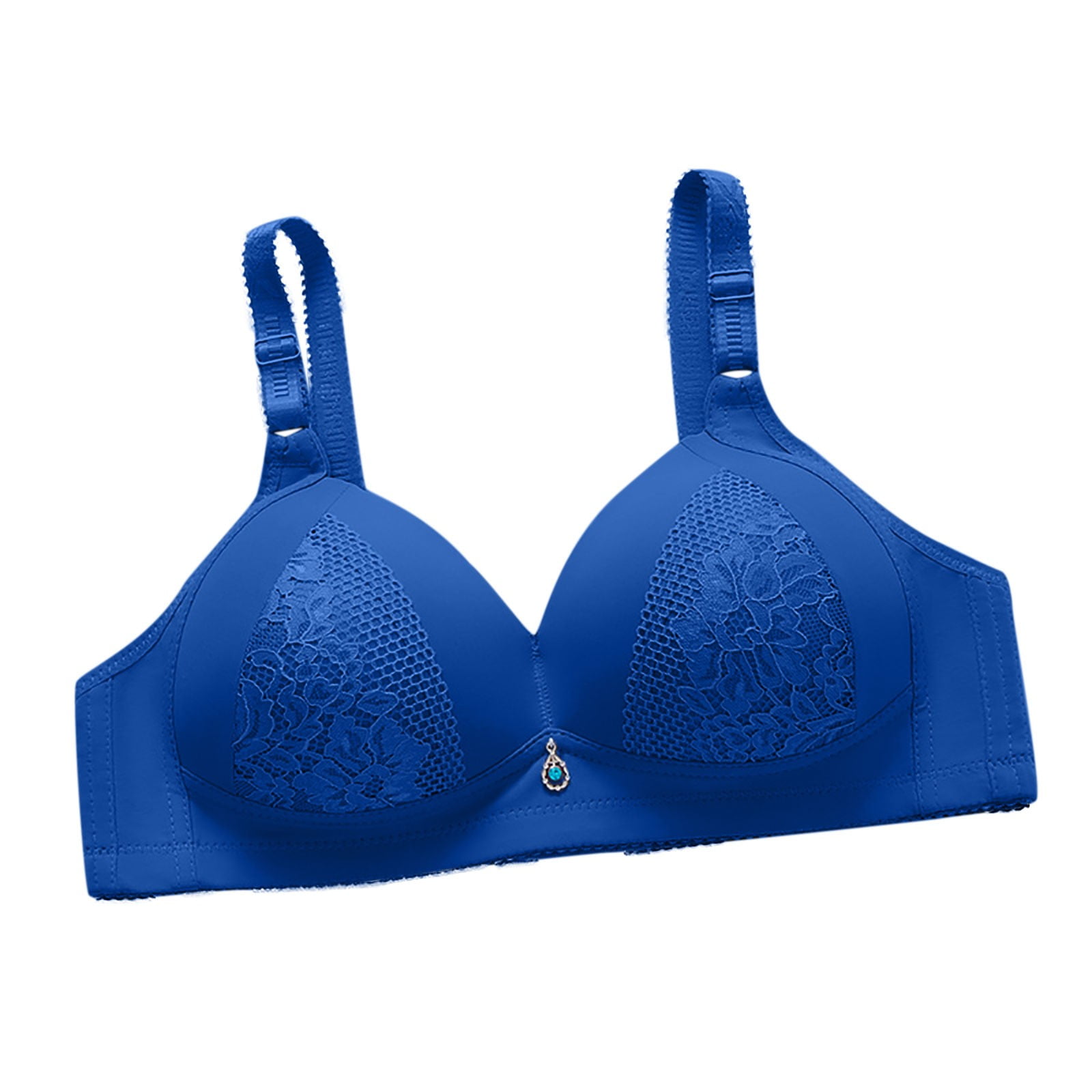 Blue Lace Bra Bralette women's comfortable underwear full coverage 