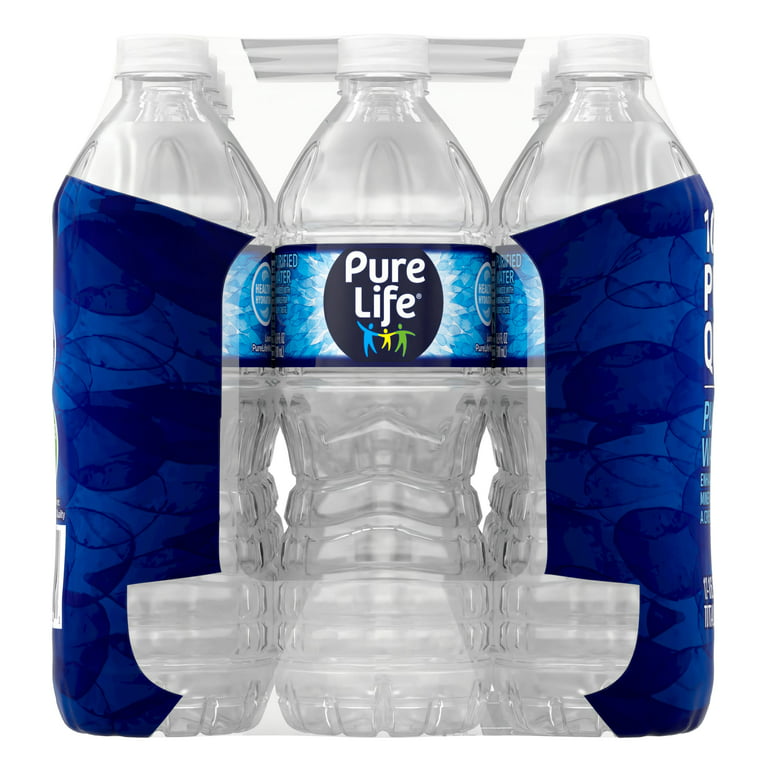 Pure Life Purified Water, 16.9 Fl Oz, Plastic Bottled Water (12