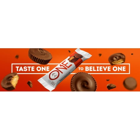 ONE Brands Protein Supplement Bar, Peanut Butter Cup, 20g Protein, 12 Count