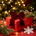 thumbnail image 5 of WDOBM Christmas Decorative Bows, Red Oversized Fluff Christmas Bow Ornament Tree Wedding Decor, Christmas Tree Bow, Velvet Christmas Bows for Home Decor Indoor, 5 of 6