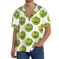 thumbnail image 7 of Lsque Happy Fruit print Men's Cuban Collar Short Sleeve Shirt Summer Beachwear Casual Button Down Fashionable Vacation Leisure Shirt-XX-Large, 7 of 7