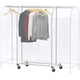 thumbnail image 1 of SimpleHouseware Clear 72" Garment Rack Cover under Dustproof and Waterproof, PEVA, 1 of 5