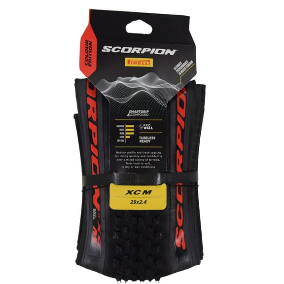 Pirelli Scorpion XC M 29x2.4 Red Color Edition Tubeless Mountain Bicycle Tire