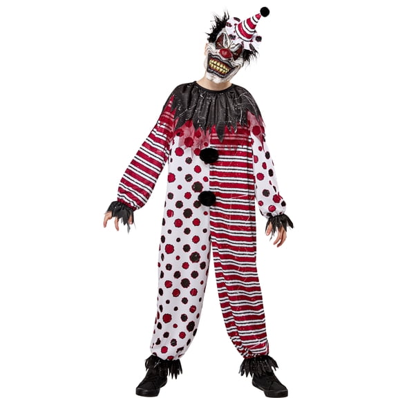 Creepy Clown Halloween Costume for Children, Boys' Size L (10/12), by Way to Celebrate