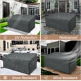 thumbnail image 3 of Fundas impermeables para muebles de exterior, fundas resistentes para sofás de dos plazas, sofás de exterior, sillones, sofás de dos plazas, color gris, 152 x 86 x 57 cm/76 cm (alto), 3 of 8