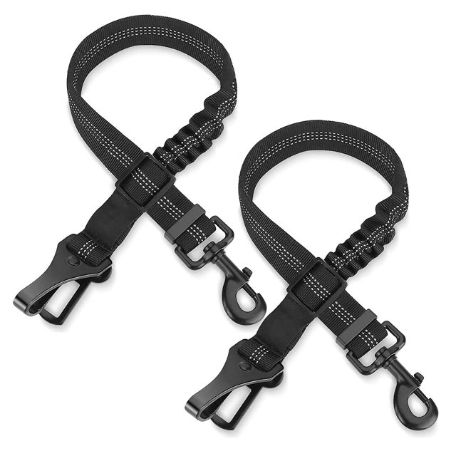 2 paquetes de correa de seguridad ajustable para cinturón de seguridad de coche, perro, gato, cinturón de seguridad para vehículo