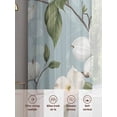 thumbnail image 3 of Elegant Floral Sheer Curtains for Living Room Bedroom Watercolor Blue Garden Floral Spring Sheer Curtains 63 Inch Long 2 Panels Set Light Filtering Curtain Window Treatments Drapes for Dining Room, 3 of 6