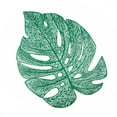 thumbnail image 3 of BalsaCircle 6 Metallic Green 18" Monstera Tropical Leaf Design Vinyl PLacemats Wedding, 3 of 8