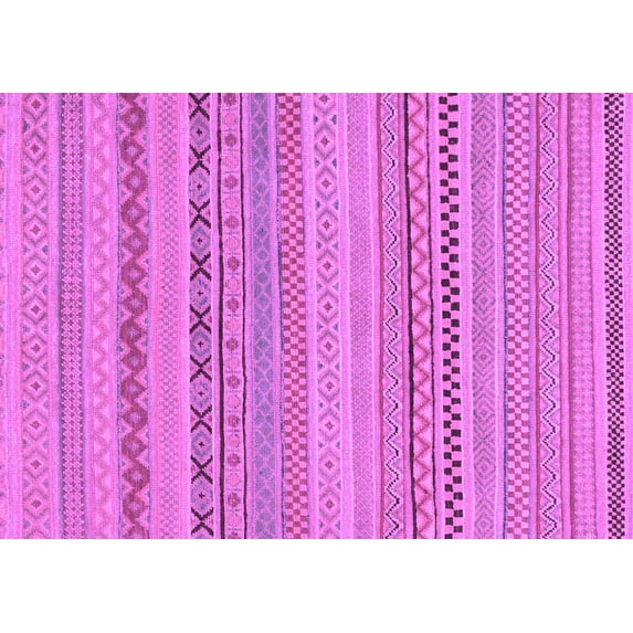 Ahgly Company Indoor Rectangle Solid Purple Modern Area Rugs, 8' x 12'