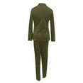 thumbnail image 5 of Miluxas Plus Size Pants Women's Long Sleeve Solid Suit Pants Elegant Business Suit Sets, 5 of 5