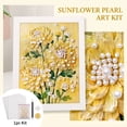 thumbnail image 2 of Gardjoe Framed Sunflower Pearl Painting Kit with 12x17cm Canvas for DIY Floral Art Decor, 5D Diamond Craft Set for Adults, Beginner-Friendly Home Accent, 2 of 5
