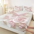 thumbnail image 4 of Erosebridal Kawaii Pink Butterfly Queen Sheet Sets,Romantic Flowers Bed Set For Girly 4pcs, 4 of 6