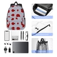 thumbnail image 6 of Rateoe Ladybug Pattern Student Backpack Water-resistant Backpack 15-inch Laptop Backpack Lightweight Adjustable School Backpack, 6 of 6