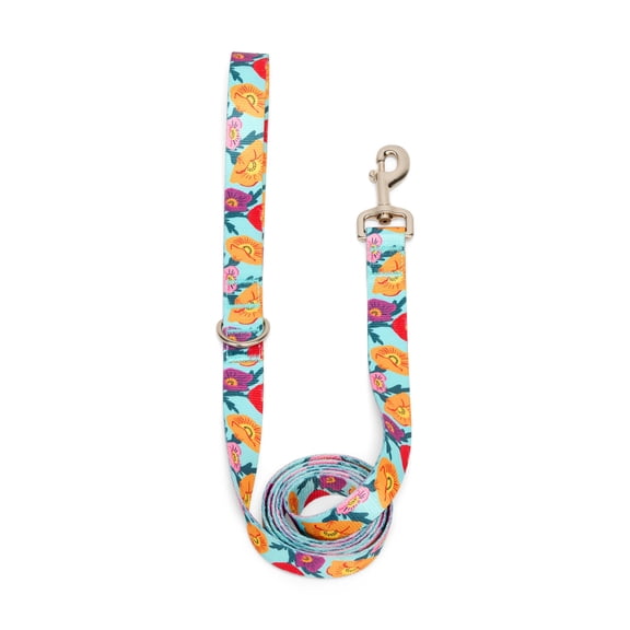 YOULY Multicolor Poppy Dog Leash 6-ft long 1-in wide