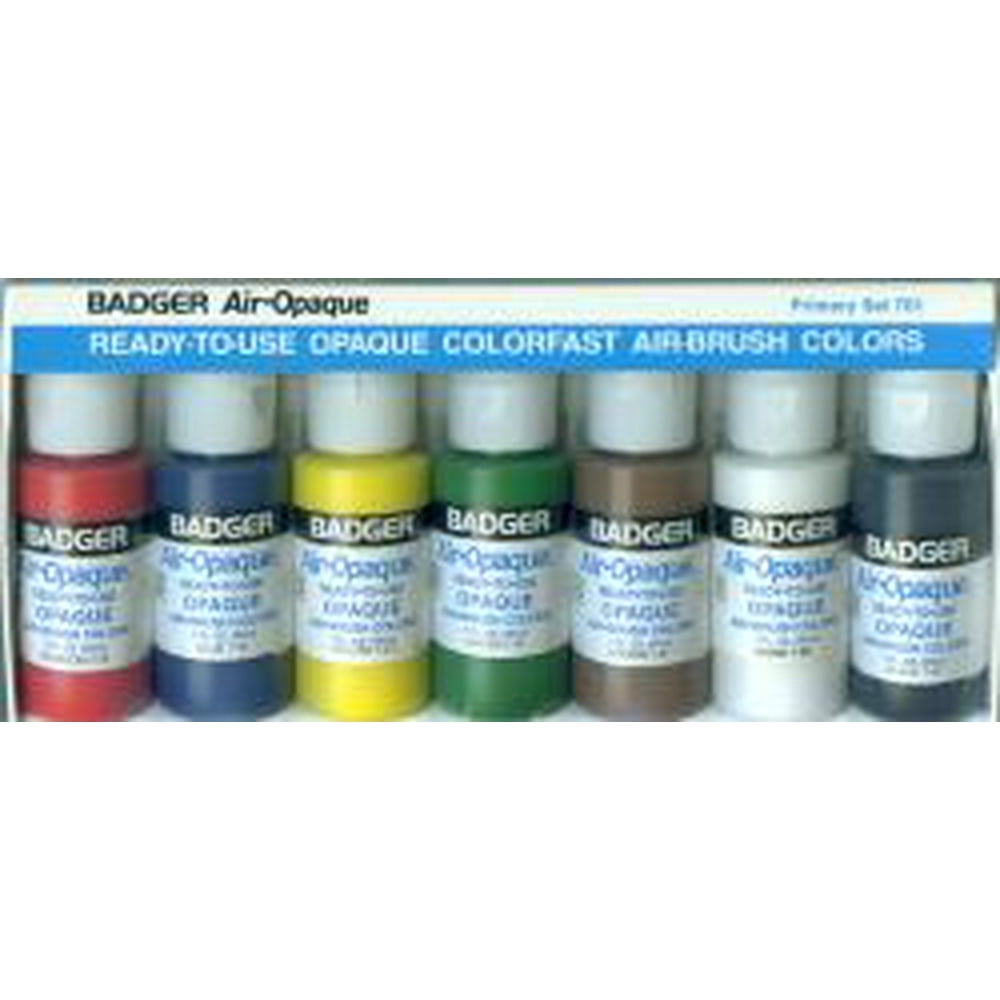 BADGER AIR BRUSH CO Primary Set AirOpaque Paints 1oz