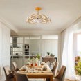 thumbnail image 4 of Garwarm 20.47" Gold Fandelier Ceiling Fan with Light, Flower Crystal Chandelier Ceiling Fan with Light and Remote Control, Modern Caged Enclosed 6 Speeds for Girl's Bedroom, Nursery, Living Room, 4 of 15