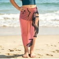 thumbnail image 4 of BLTIBY Beach Cover Ups Skirts for Girls Long Sarong Wraps Skirt Lightweight Swimsuit Coverup Skirt Stylish Bikini Cover Up Pink Free Size, 4 of 9