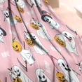 thumbnail image 3 of Cute Halloween Ghost Pattern Blanket,Comfortable Soft Flannel Throw Blanket,All Season,Warm Lightweight Blankets for Sofa Bed Couch Living Room Chair,30"x40", 3 of 4