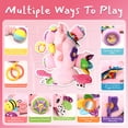 thumbnail image 5 of Baby Girls Toys 6-12 Months, Sensory Music Animal Stuffed Toy, Crinkle Mat Mirror & Teethers for Tummy Play Time, Crawling Toy for Infant 6-9-12 Months, 5 of 6