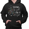 thumbnail image 2 of Bright Like a Call Light Hoodie Sweatshirt Unisex 5X-Large Black, 2 of 5