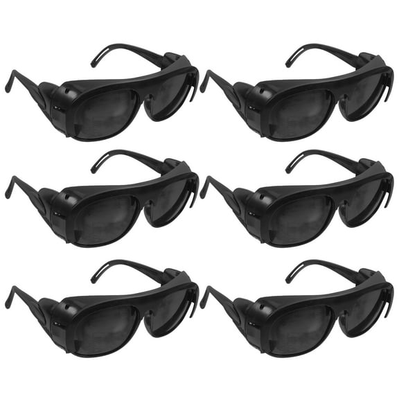 6Pcs Welding Safety Goggles Sunglasses Steampunk Style for Burning Man Welding Soldering Torching Brazing Black