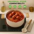 thumbnail image 2 of NutriChef 14-Piece Non-Stick Ceramic Cookware Set - Induction Safe Pots and Pans with Glass Lids, Cool-Touch Handles, Even Heat Distribution, Dishwasher Safe, Includes Ladle, Tong, Spatula (Black), 2 of 4